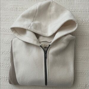 Madewell Two-Tone Zip-Up Jacket - Olive and Cream